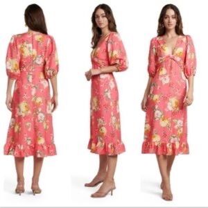 Ever New Pink Floral Long Sleeve Dress